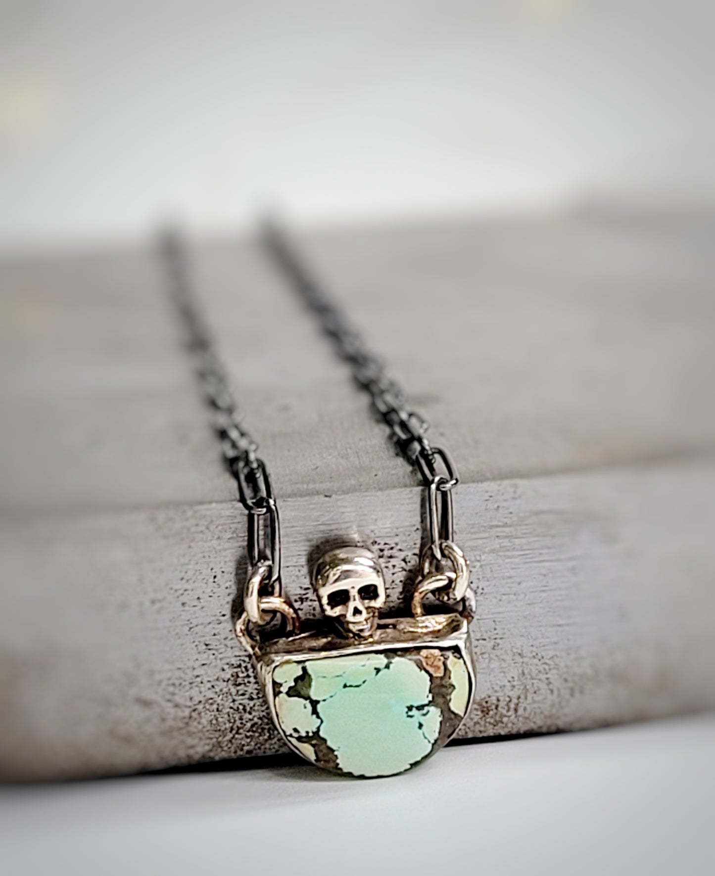 Handcrafted Sterling Silver pendant features a high-quality Turquoise stone