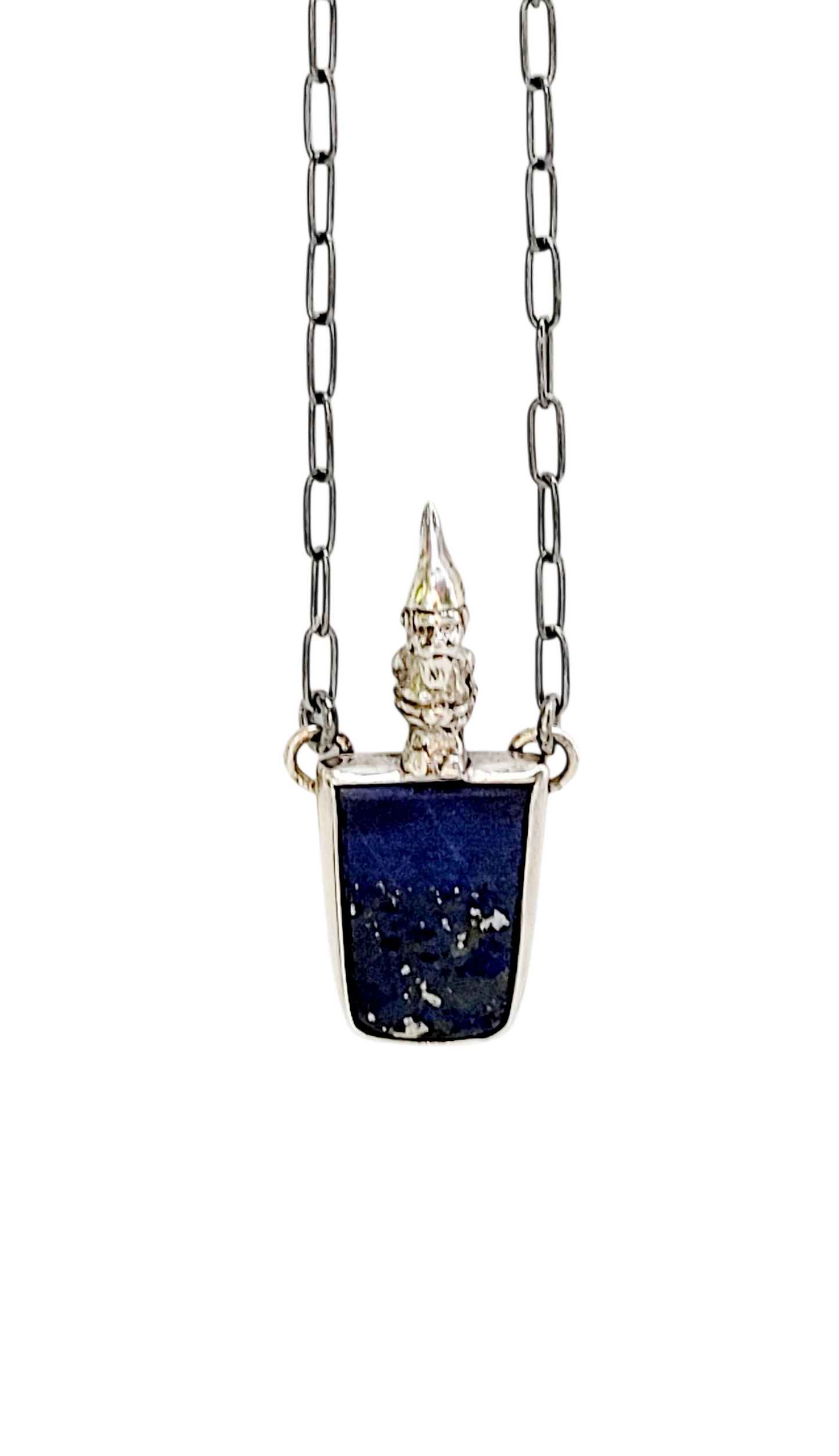 Gnome and Lapis Lazuli Pendant
