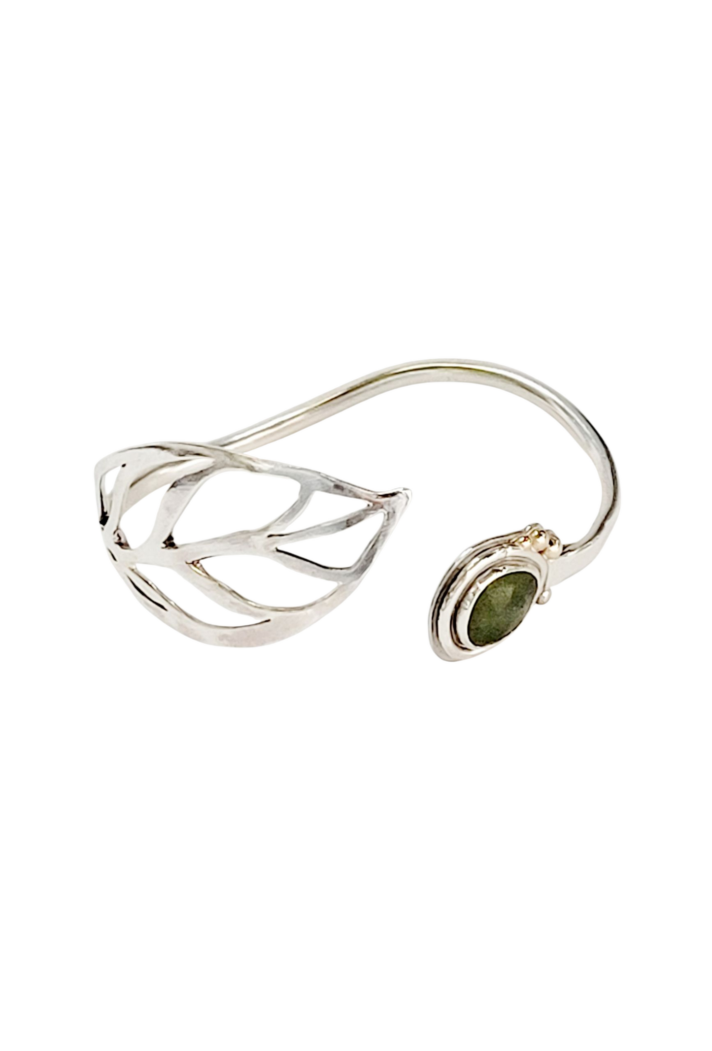 Leaf and Green Peridot Bracelet