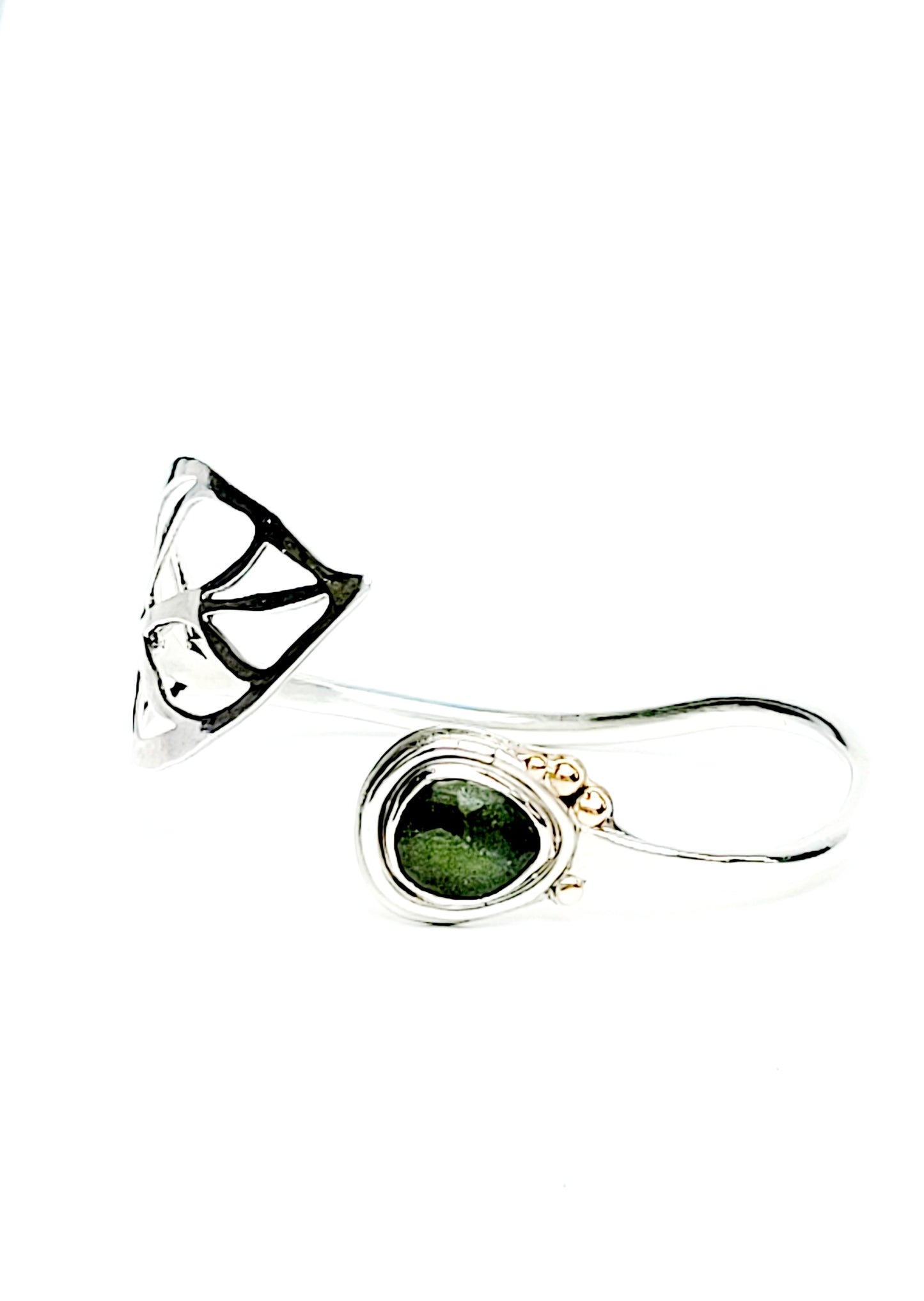 Leaf and Green Peridot Bracelet