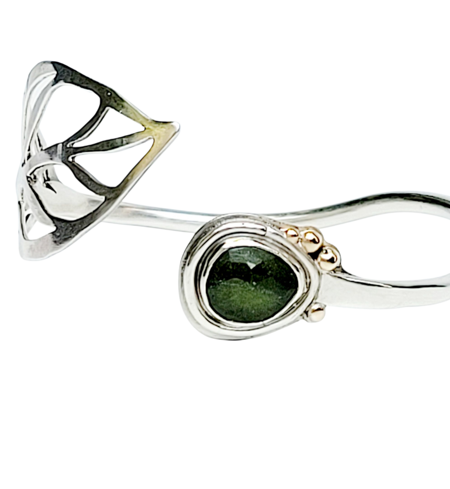 Leaf and Green Peridot Bracelet