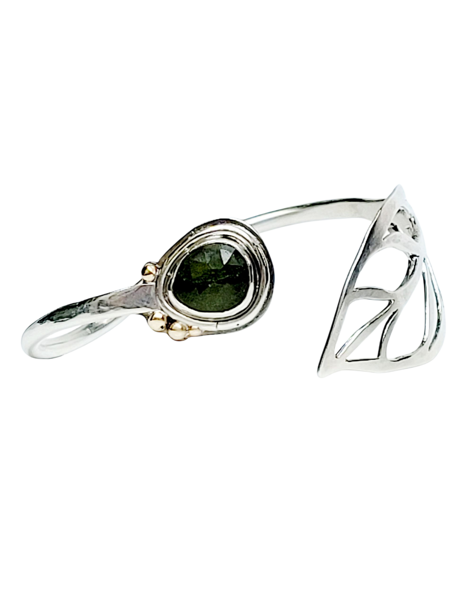 Leaf and Green Peridot Bracelet
