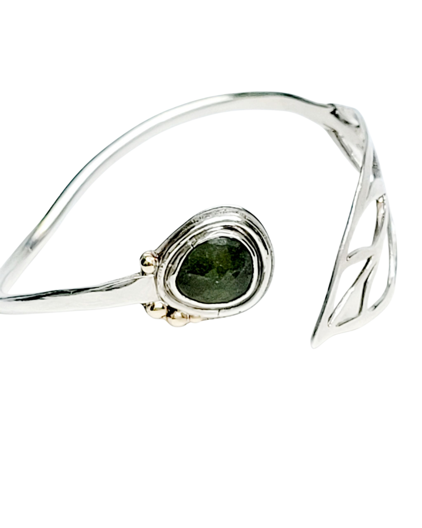 Leaf and Green Peridot Bracelet