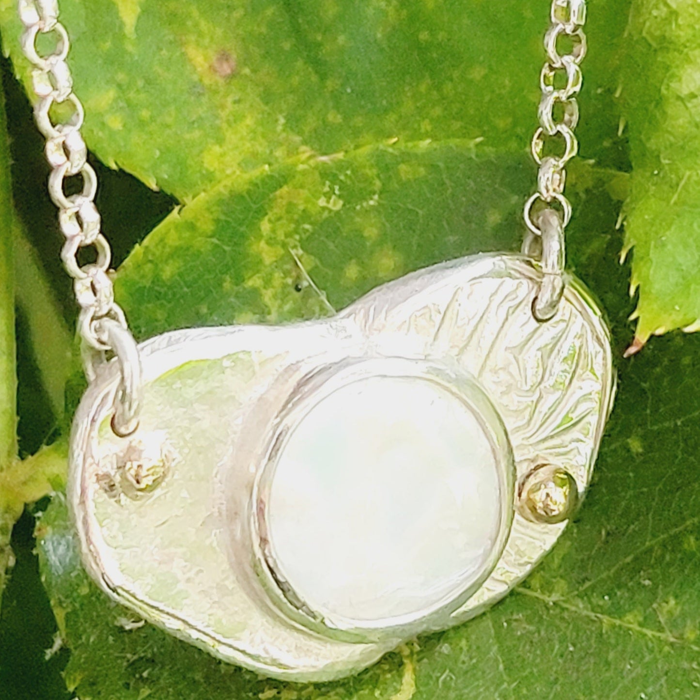 Pearl, Silver, and 14K Gold Choker from the "Nugget" collection