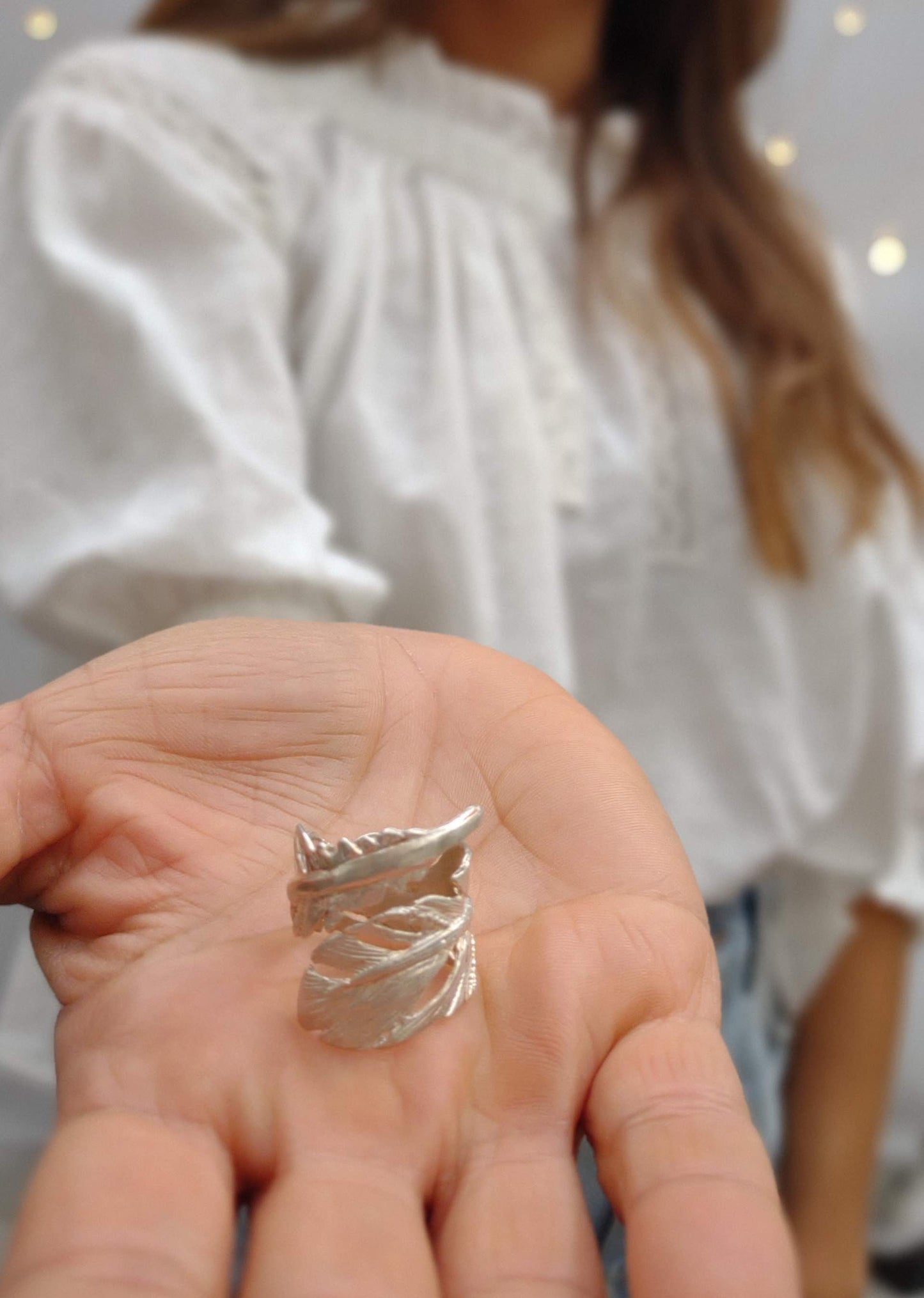 Adjustable Feather Ring