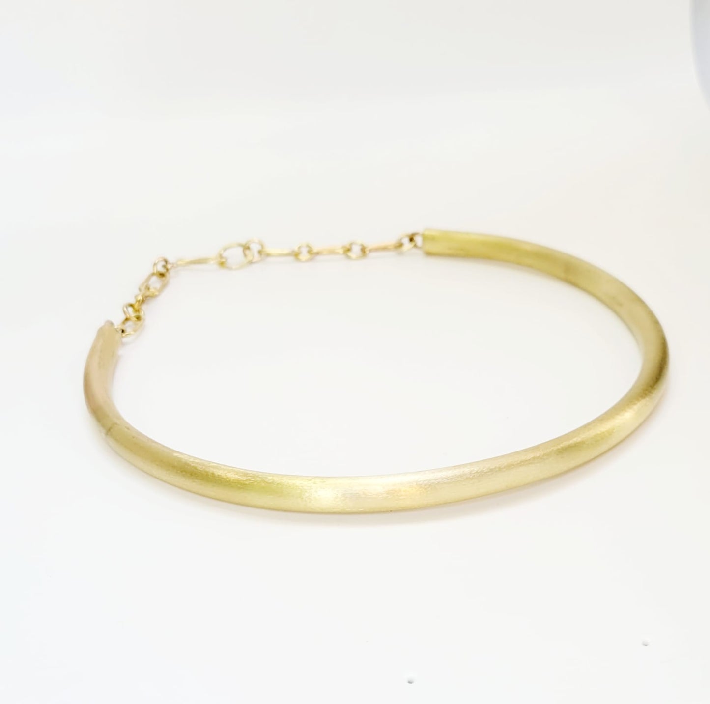 Brass Choker with Statement Chain