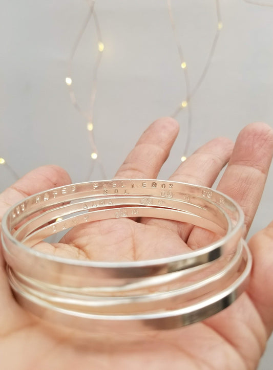 Personalized bracelets with names and phrases