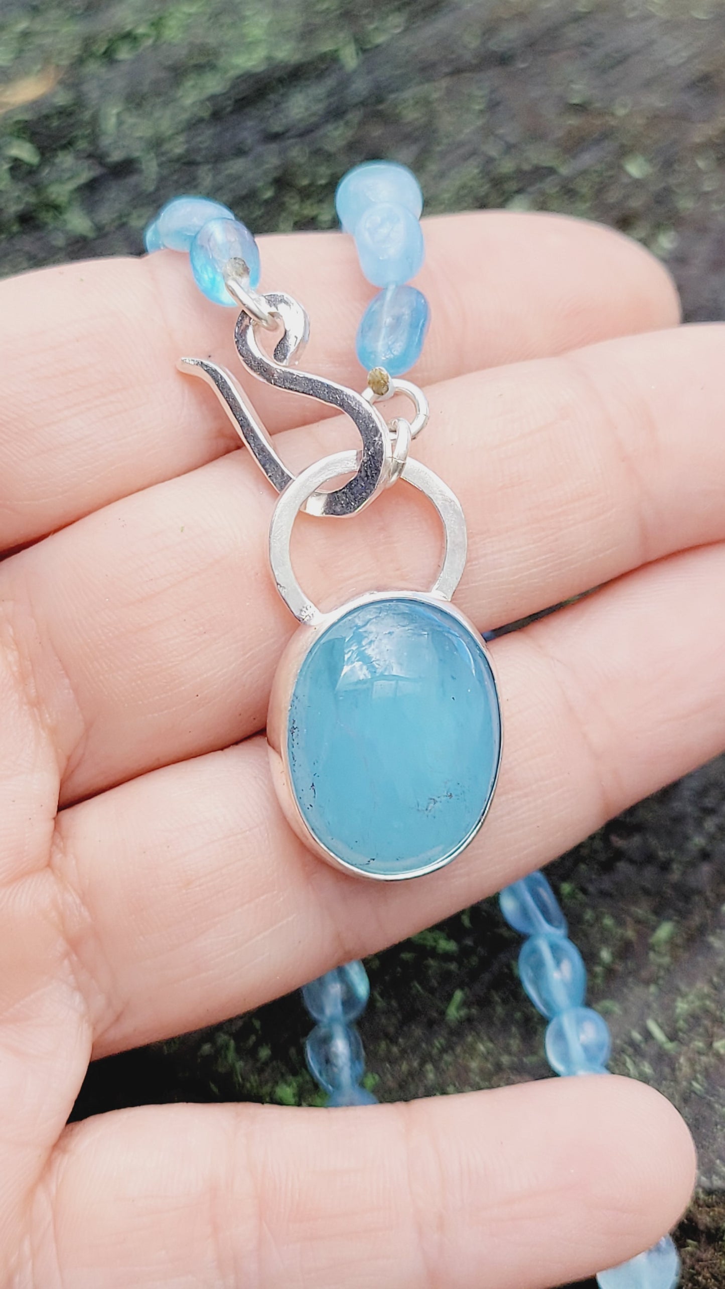 Super Natural Aquamarine Necklace