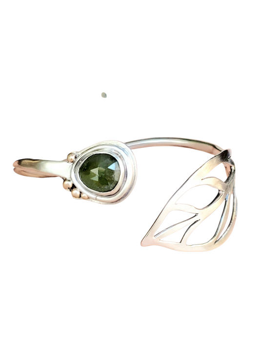 Leaf and Green Peridot Bracelet