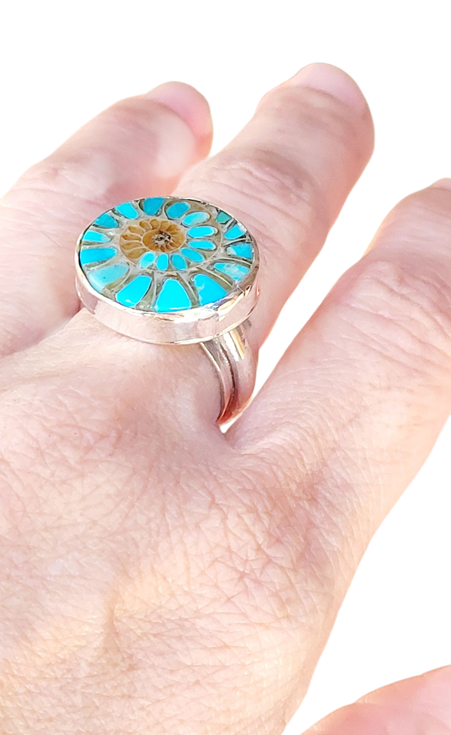 Turquoise Ammonite Ring