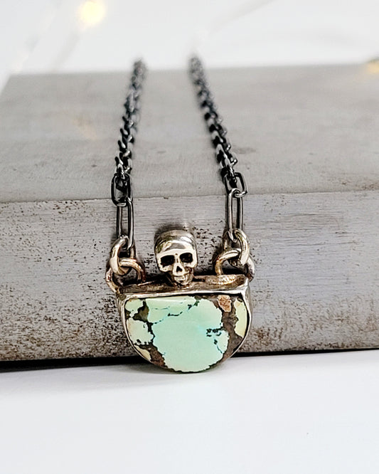 Handcrafted Sterling Silver pendant features a high-quality Turquoise stone