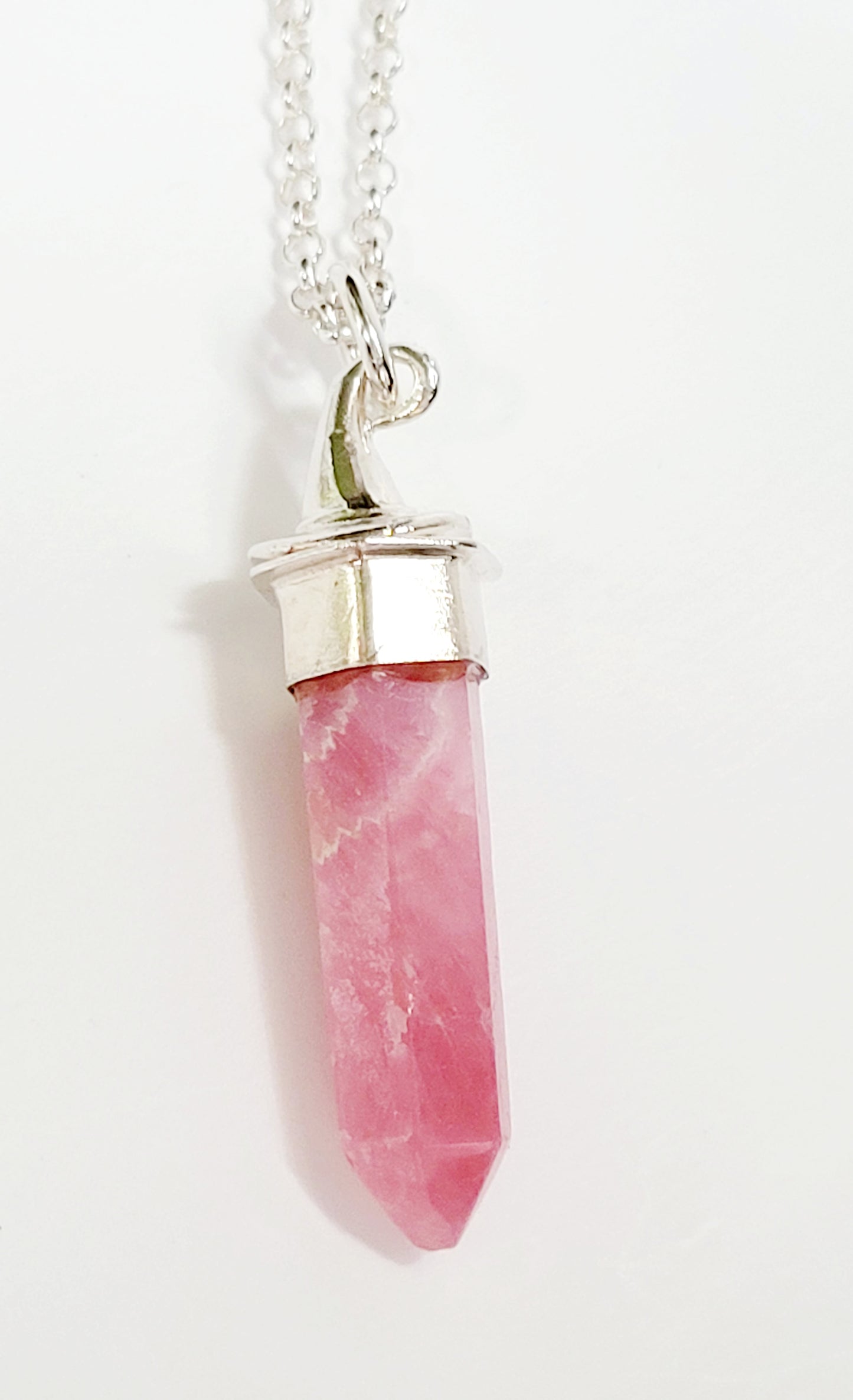Gnome Hat Obelisk Pendant Handmade in Incarose and Sterling Silver