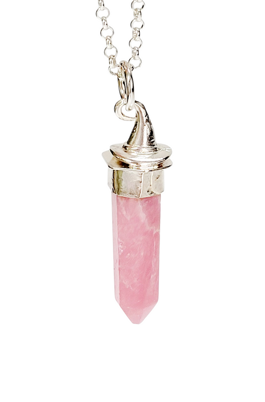 Gnome Hat Obelisk Pendant Handmade in Incarose and Sterling Silver