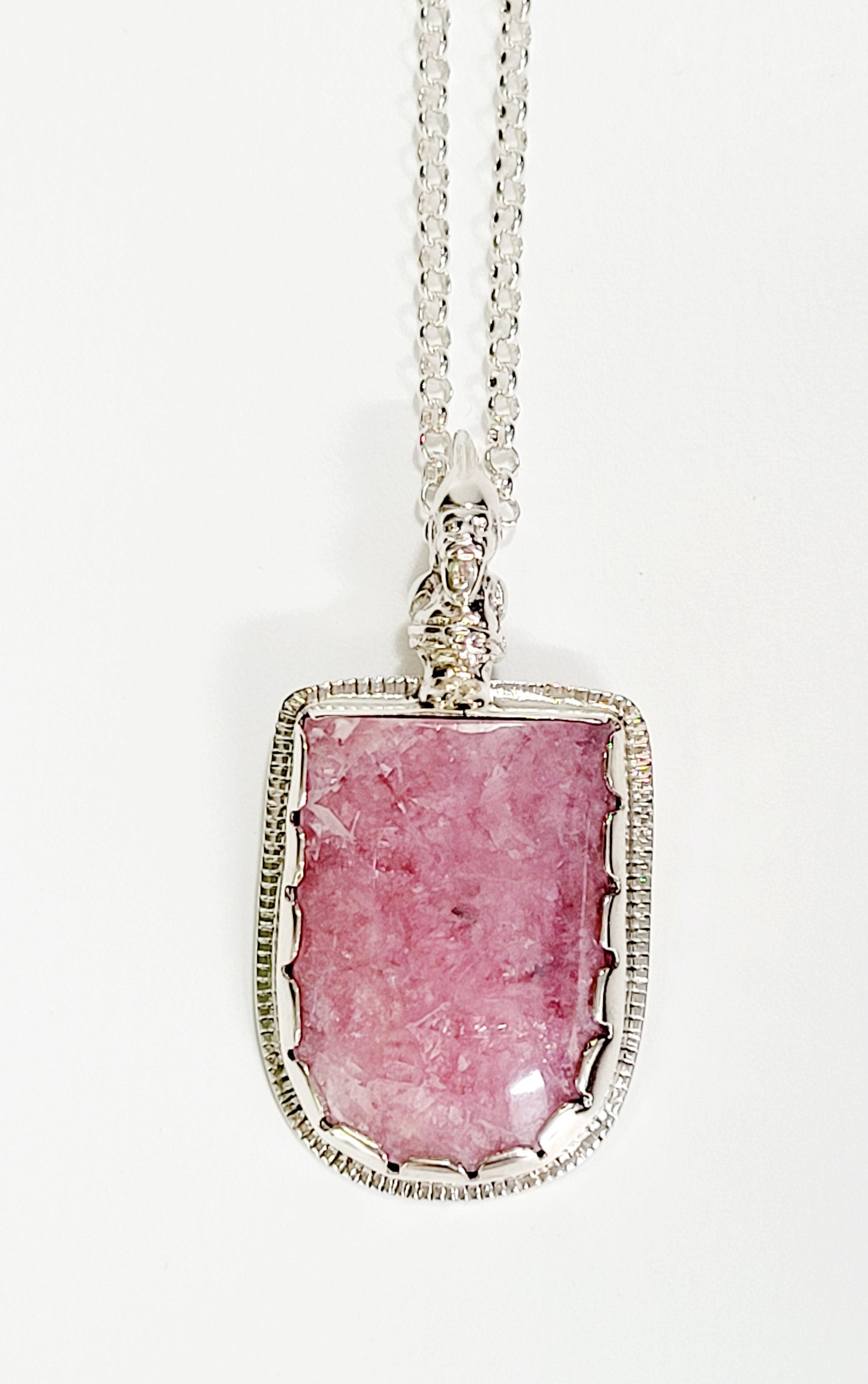 Handmade Pendant in Sterling Silver with Incarose