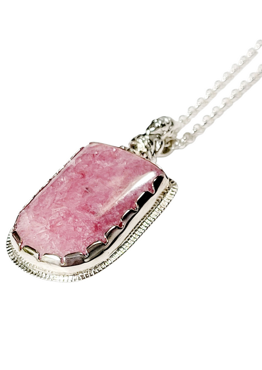 Handmade Pendant in Sterling Silver with Incarose