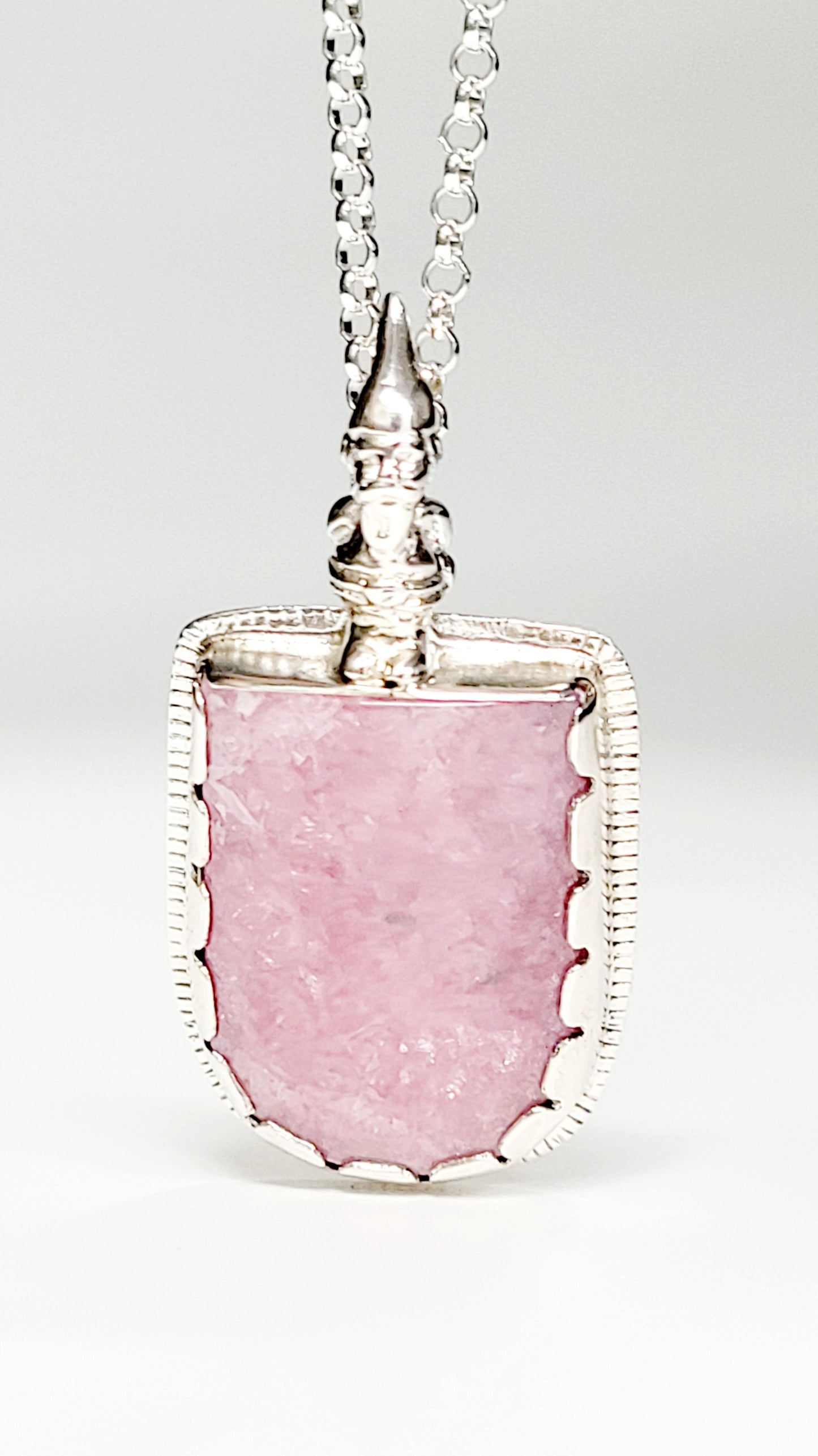 Handmade Pendant in Sterling Silver with Incarose