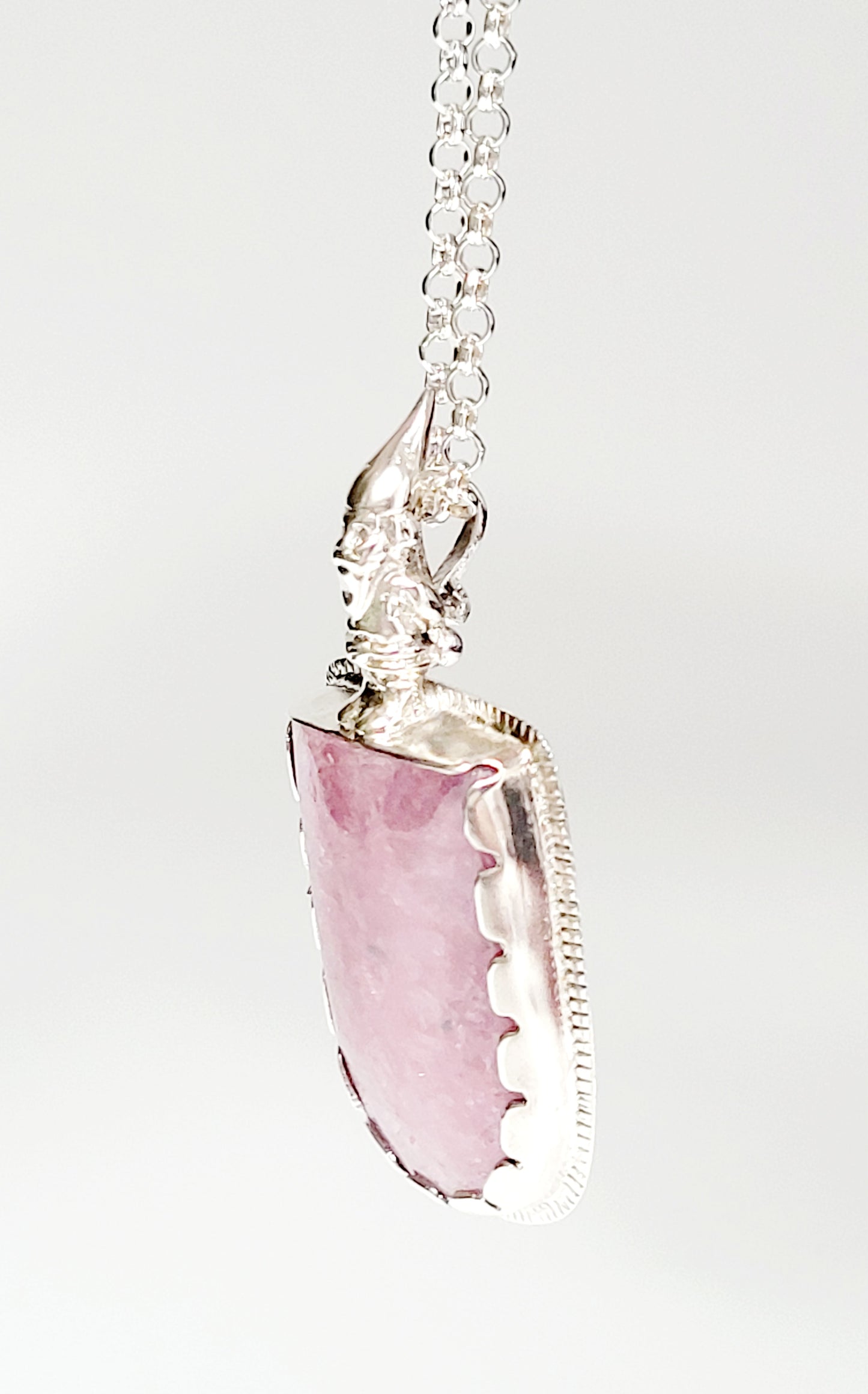 Handmade Pendant in Sterling Silver with Incarose