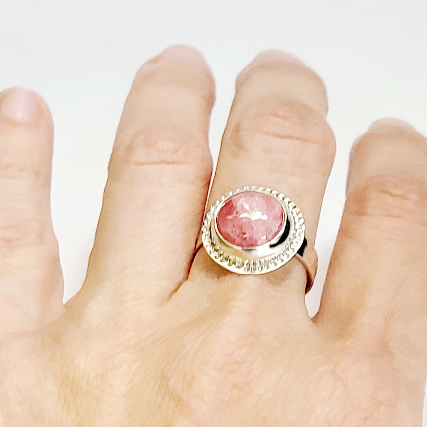 Sterling Silver and Incarose Ring