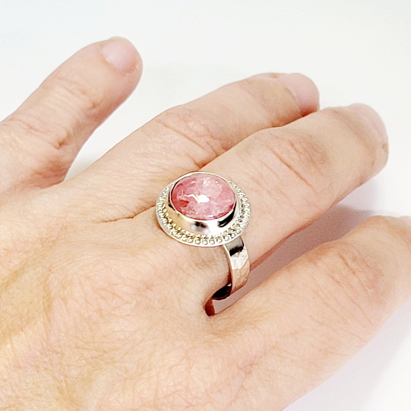 Sterling Silver and Incarose Ring