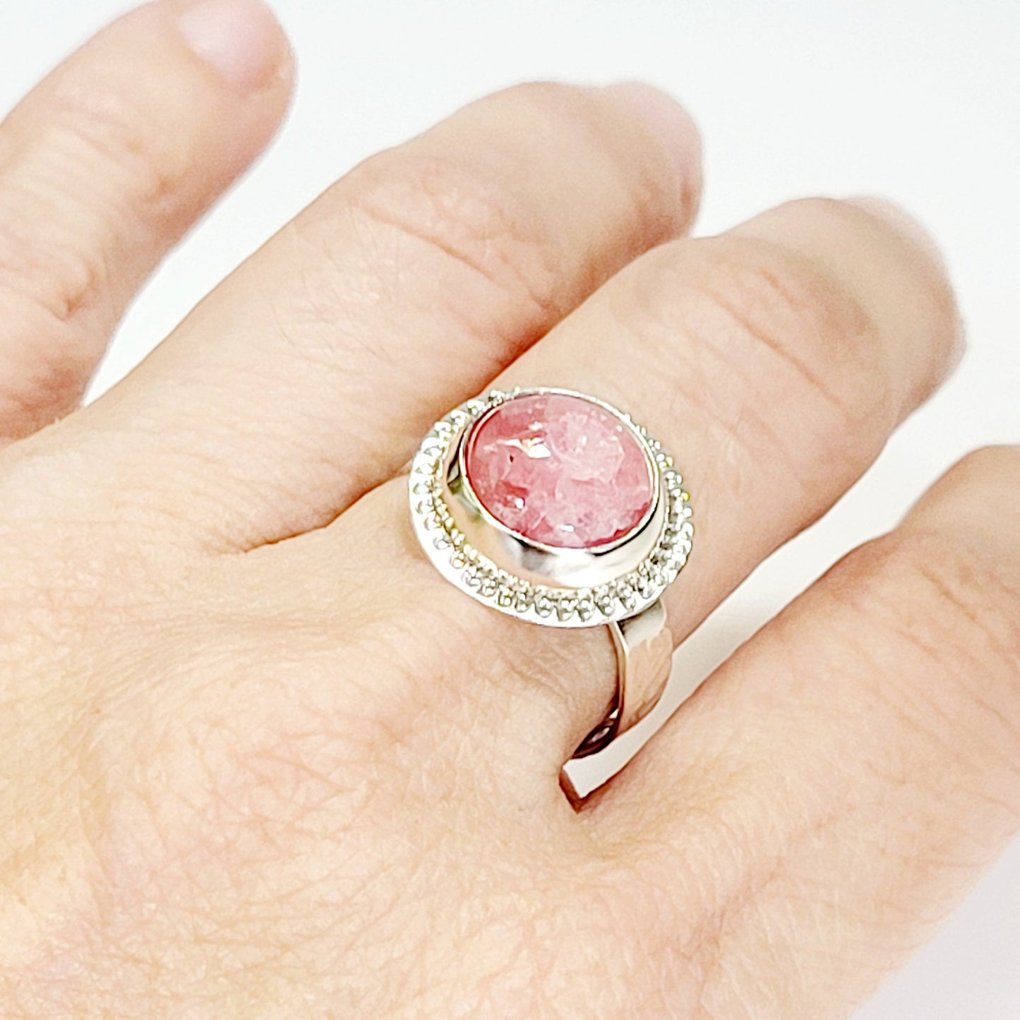 Sterling Silver and Incarose Ring