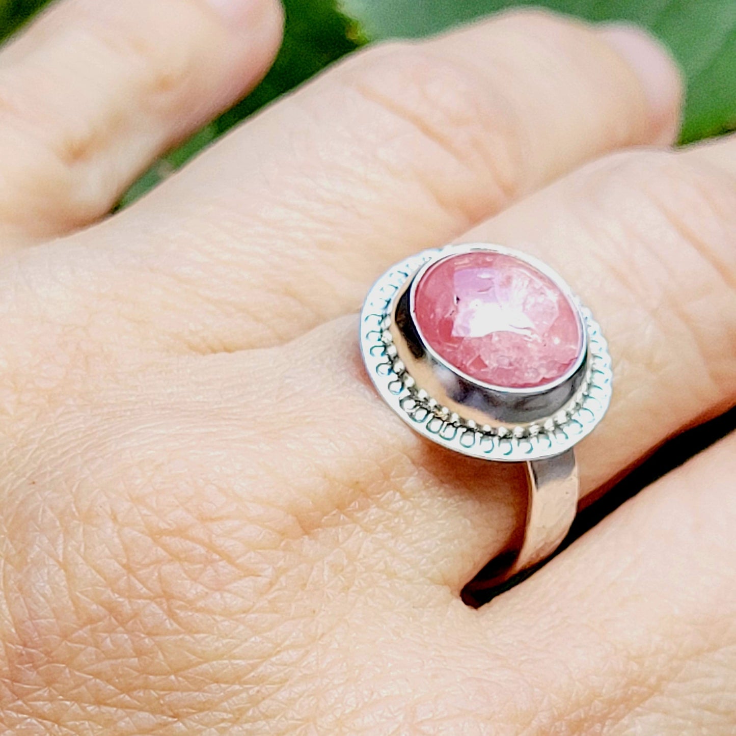 Sterling Silver and Incarose Ring