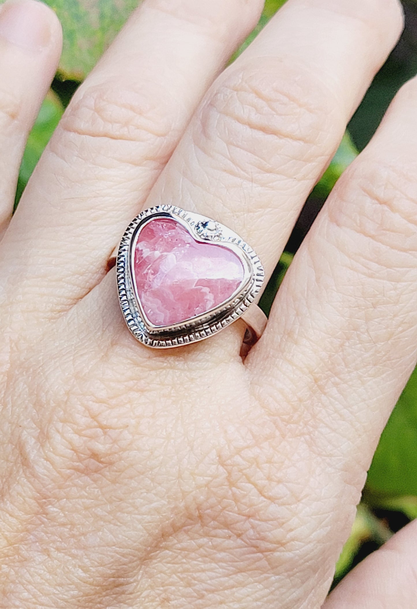 Handmade Ring in Sterling Silver with Incarose