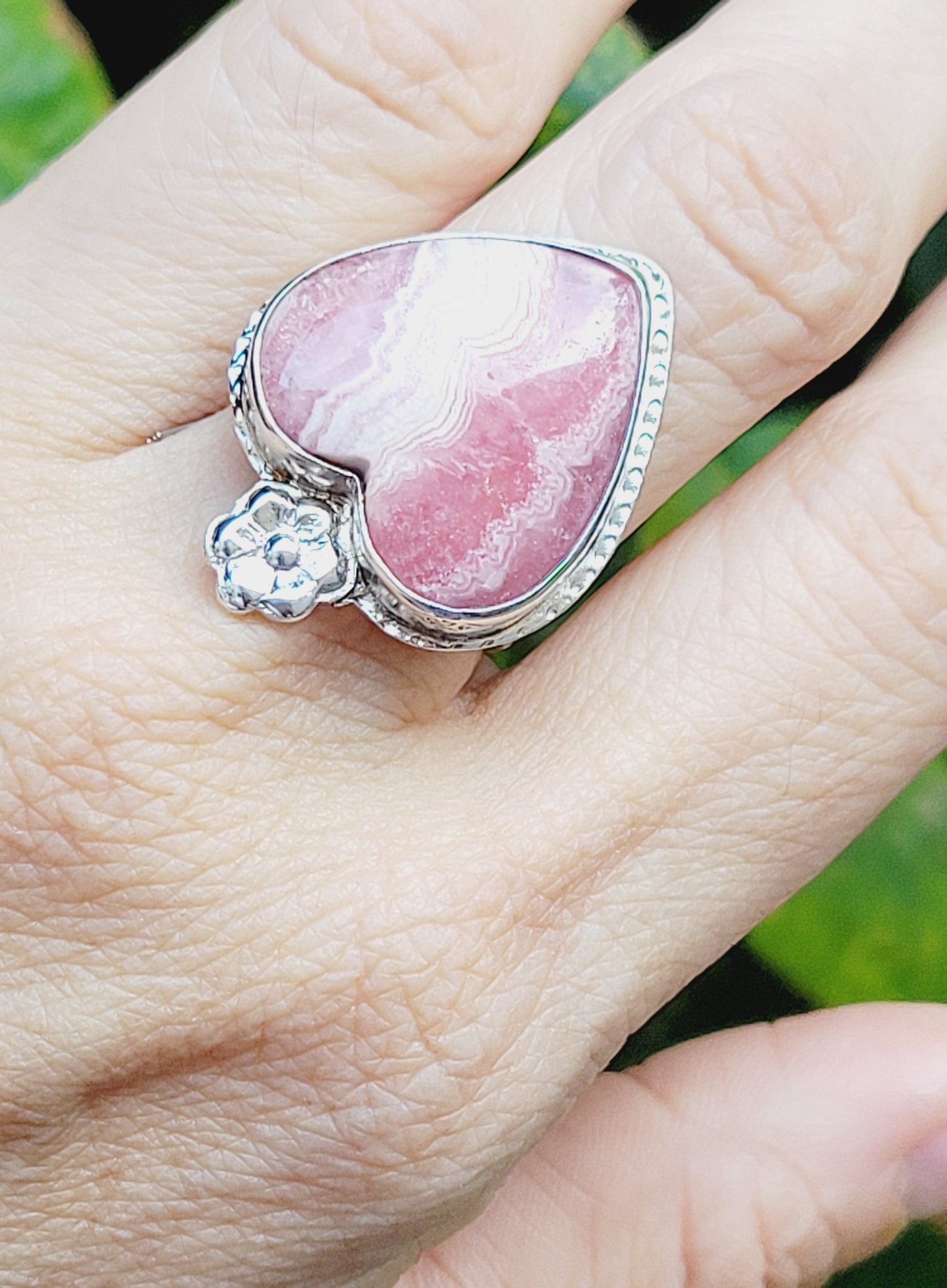 Handmade Ring in Sterling Silver with Incarose