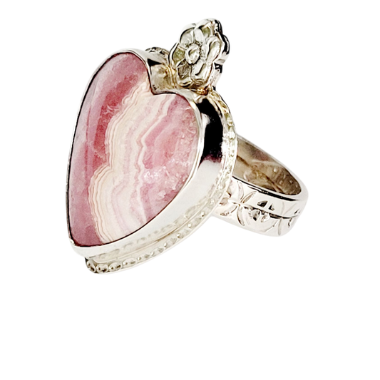 Handmade Ring in Sterling Silver with Incarose