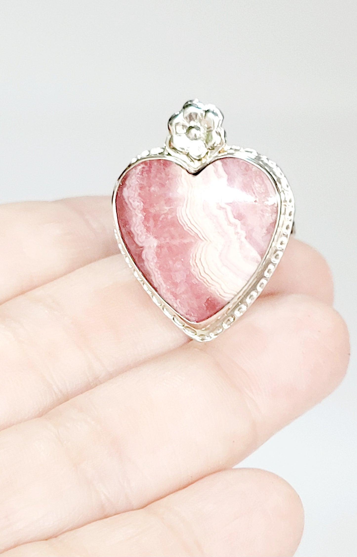 Handmade Ring in Sterling Silver with Incarose