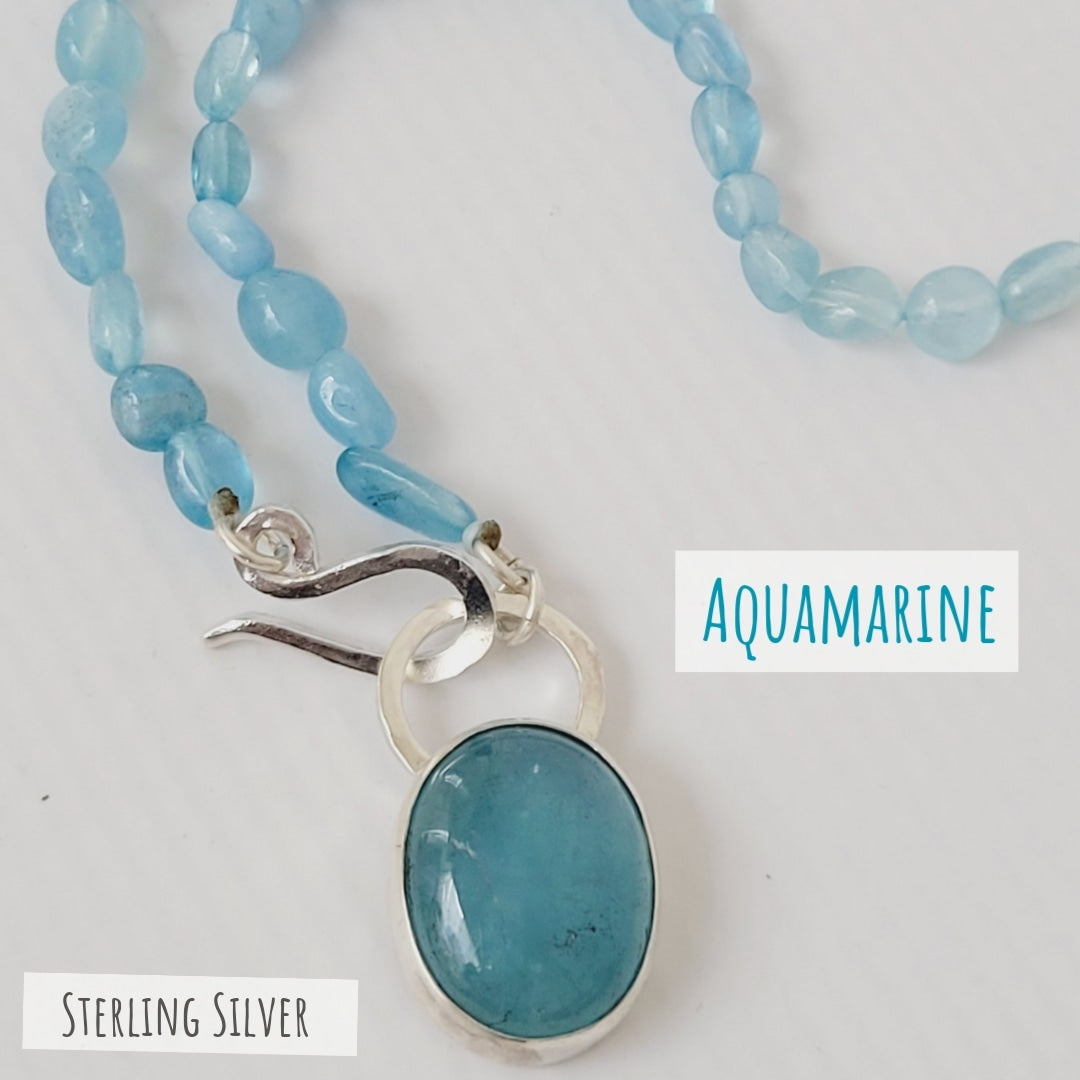 Super Natural Aquamarine Necklace