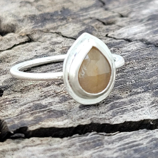 Yellow Sapphire and Silver